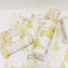 60/30/10 ورقة بنمط رجل الزنجبيل للكريسماس - مقاس 50.8x35.56 سم بتصميم رجل الزنجبيل والنقاط المتداخلة، ورق خفيف الوزن للتغليف الواقي للهدايا، حماية العناصر الهشة، ديكور العطلات (شرائط قصب السكر الزرقاء، نجوم)، ديكورات رجل الزنجبيل، تغليف احتفالي، طراز احتفالي، تغليف موسمي، ديكورات احتفالية، منظمو الحفلات ، ديكورات ، بيجامات ، هدايا ، ديكور - شجرة الصنوبر الذهبية - مشاهدة 7