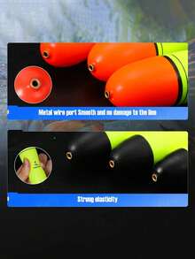 高浮力漂流浮标 1 件，适用于 10g-100g 铅坠 - 实心 EVA 芯，低阻力和远投 - 铜线保护，专业 EVA 泡沫钓鱼浮标，多种尺寸/重量，铜线端口，豆子控制，适用于淡水、咸水 - 彩色 - 查看 4