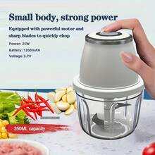 Type-C 充电式电动蒜泥机，家用多功能全自动搅拌研磨机