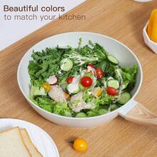 Ceramic Cookware Sets 15PCS Pots And Pans Set Non Stick White - 白色 - 查看 6