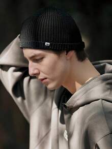 1 Peça Gorro de Pescador Simples, Boné de Malha de Cor Sólida Unissex, Chapéu de Proteção Contra Frio Estiloso, Gorro de Algema para Homens e Mulheres no Outono - Multicolorido - Visão 2