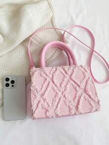 [US-Based Shipping]Fashion Solid Color Diamond Grid Quilted Square Crossbody Bag, New Small PU Leather Banquet Evening Shoulder Bag,Women's Solid Color New Jeans Mini Handbag, Pink Versatile Tote Bag, Niche High Quality Shoulder Bag & Crossbody Bag,Multifunctional Outdoor Travel Vacation Handbag, White Collar And Student Daily Commuting Crossbody Bag, Casual Cell Phone Change Lipstick Storage Bag,Fashionable Fringe Edge Handbag With Adjustable Shoulder Strap,Purse Purses Bags Purses And Bags Women Beach Bag Bags For Women Halloween Pink Purse Tote Bags Carteras Para Mujer Clear Purse Tote Bags For Women Crossbody Bags For Women Bolsos Para Mujer Mini Purse Purses For Women Handbags For Women Clear Bag Blue Purse Wallet - 粉色 - 查看 3