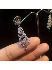 1 Pair Tree Earrings - Women's Dangle Earrings Xmas Tree Earrings Decor Gift For Her, Back To School Valentine Day