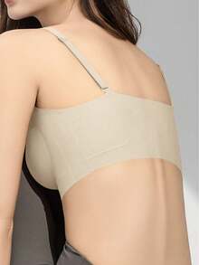 1/2/3/4/5Pcs Women's Push-Up Bra - High Support Wireless Comfort Fit With Removable Pads, Seamless Invisible Design & Adjustable Back Strap, Solid Color For Everyday & Special Occasions, Strapless Push Up Bra, Occasion Lingerie, Sleek Lingerie, Comfortable Fit, Flexible Material - 杏色 - 查看 6