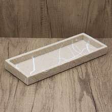 优质仿大理石浴室配件套装，包括洗发水、沐浴露、皂液器、牙刷架、肥皂盒、玻璃杯，可自由组合用于各种场景