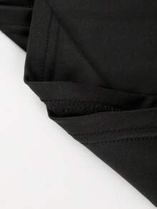 ملابس علوية كاجوال أسود للنساء ملابس خريفية، كم طويل للخروج، موضة كورية