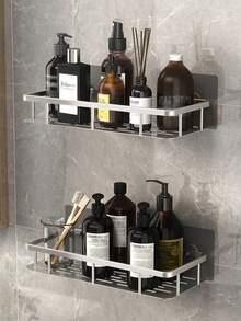 1 件加厚免钻浴室盥洗室梳妆台壁挂式置物架 - 彩色 - 查看 9