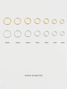 1 Stück 925 Sterling Silber 18G CZ Scharnier-Creolen - Knorpel-Creolen, Helix-Creolen, Nasen-Piercing, Septum-Ring, nahtlose Clicker, winzige Creolen-Ohrringe, Daith-Creolen, Tragus-Creolen, Conch-Piercings, silberne nahtlose Knorpel-Ohrringe, geeignet für den täglichen Gebrauch für Frauen und Männer (6-12mm), weiches Sterling Silber - mit Vorsicht behandeln