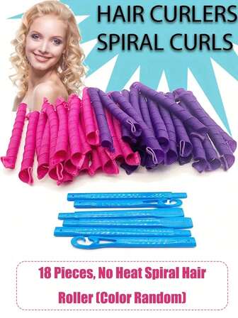 36/18 piezas Rizadores de cabello en espiral sin calor (color aleatorio), rizadores de cabello sin calor, set de peinado DIY, gancho de peinado, rizadores de cabello en espiral, adecuado para cabello largo y medio, adecuado para varios peinados, adecuado para volver a la escuela, rizadores de cabello, cepillo para cabello rizado, rodillos, productos para cabello rizado, barbero, rizadores de cabello, rodillos, productos para cabello rizado, rizador, rodillos para rizar el cabello, Navidad, rizador de cabello, rodillos para el cabello, herramientas para cabello rizado, rizadores sin calor, cepillo para cabello rizado, equipo de peluquería, ondas sin calor, artículos esenciales de viaje, artículo esencial de viaje, peinado, peluquería, cabello rizado, rodillos para el cabello, rizador de cabello, rizo sin calor, rizos sin calor, rizadores de cabello, rodillos, rizo de cabello, rodillos para el cabello, herramientas para cabello rizado, rodillos para el cabello, rodillo para el cabello, d