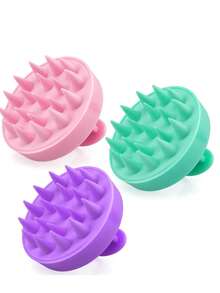 2/3 件头皮按摩器头发生长，男女成人，头皮清洗器洗发刷，硅胶发刷，头发按摩器头皮深层清洁去屑，头皮按摩工具。 - 彩色 - 查看 11