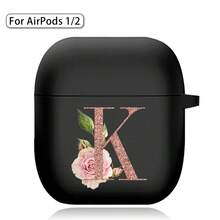 Earphone Case For Airpods (1st / 2nd / 3/4rd Generation) / Airpods Pro /Pro 2 Printed Gold Letters Soft Silicone Wireless BT Headphones Charging Box Protective Cover