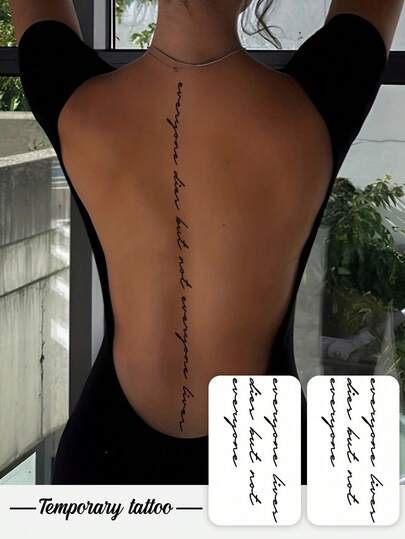 2 Blatt mit 7-14 Tage haltbaren Kräuter- und Standardkombination Temporäre Tattoo Aufkleber mit realistischen englischen Phrasen und inspirierenden Zitaten, künstlerische temporäre Tattoo Aufkleber geeignet für