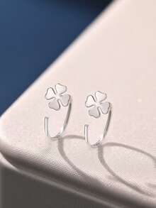 1 Piece Of S925 Sterling Silver Nose Ring With Geometric, Niche & Stylish Design Sensibility, Including Pierced Nose Ring Style. Suitable For Women's Daily Wear, It Is Also An Excellent Gift For Girlfriends, Mothers And Sisters.