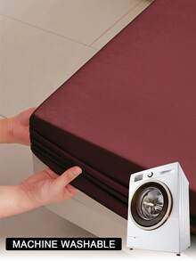 1 buc Cearșaf impermeabil de culoare solidă, Set de cearșafuri de pat, husă de saltea prietenoasă cu pielea, Cearșaf de pat moale și confortabil pentru pat, Protecție de saltea, Cuvertură de pat pentru dormitor, Husă de saltea pentru un somn confortabil, Potrivit pentru toate anotimpurile