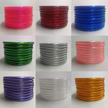 Set de 9 piezas de pulseras de colores con cuentas, estilo princesa de múltiples capas, aptas para que las mujeres las usen en fiestas de Navidad - Cuentas de arroz - Ver 2