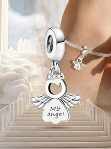 1 buah Aksesori Manik-Manik Malaikat Hati, Cocok untuk Gelang/Bangle Wanita DIY, Dekorasi Pemakaian Sehari-hari, Cocok untuk Anak Perempuan - Malaikat - View 8