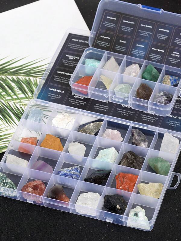 Set de 24 piezas/10 piezas de especímenes de piedras y minerales cristalinos naturales