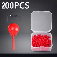 100/200pcs Reusable Soft Tail Dynamic Reverse Bottom Fishing Lures - Red - View 7