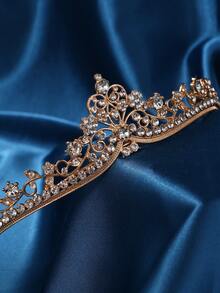 تيجان وتيجان ذهبية للنساء، تيجان أميرة مرصعة بالراين للنساء والفتيات، شريط رأس تاج ذهبي صغير للنساء لحفلات الهالوين وحفلات الزفاف وأعياد الميلاد