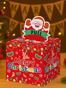 1 set Boîte-cadeau de Noël pour argent, Boîte-cadeau surprise du Père Noël, Décoration de Noël, Ornements de Noël, Support à surprise en espèces amusant pour amis, petites amies, épouses, sœurs, accessoire parfait pour fête de vacances, cadeau de fête de Noël, faveur de fête de vacances, décoration de Noël