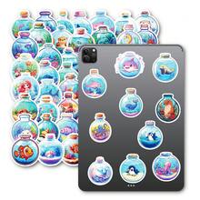 50pcs Cute Bottle Pattern Stickers, Sea Animal Stickers - Waterproof Vinyl Decals For Phones, Tablets, Laptops, Water Bottles And More!
