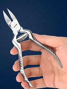 1pc Professional Podiatrist Foot & Toenail Clipper - Ultra Sharp Curved Blades, Stainless Steel, Suitable For Thick Nails And Ingrown Nails, Nail Care | Precision Scissors | Stainless Steel Nail Clippers