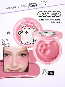 Little Ondine 06 Cream Blush, Natural Dewy Makeup Effect, Easy To Blend, Non-Cakey, Hydrating & Plump Texture, Long-Lasting, Multi-Purpose: Can Be Used On Cheeks, Lips, Eyes, Collaboration Edition, Exquisite Packaging, Perfect Gift Choice - 06 Wild Berry Color - View 2