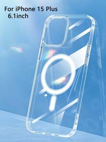 Rocoren Rocoren Magnetic Case Compatible With IPhone 17 16 Pro Max Plus, Magnetic Wireless Charging Phone Case Compatible With IPhone Lens Protection Impact Resistant Case, Transparent, PC+TPU