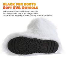 Botas de nieve de lujo para mujer - Gruesas y cálidas con forro de piel sintética en estilo de media pantorrilla