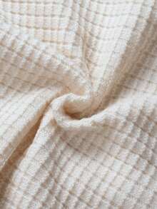 Men's Casual Loose Simple Elegant Korean Style Versatile Commuting Solid Color Jacquard Polo Collar Button Front Cardigan Knit Sweater Jacket, Autumn/Winter