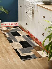 1件装现代几何拼接图案厨房地垫，简约北欧风格厨房地毯，吸油防油厨房地垫，派对聚会家居装饰地毯，可水洗室内入口门垫，防滑厨房装饰地毯，易于清洁的入口迎宾垫，适用于客厅、餐厅、厨房、水槽区、室内入口，适合派对、节日、聚会、礼品、宴会等场合，地毯、门垫、厨房地垫、区域地毯、厨房用品、厨房装饰、厨房垫、厨房地垫、厨房套装、泡沫垫 - 彩色 - 查看 17