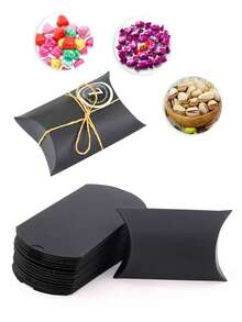 50pcs Cute Pillow Candy Boxes - Jewelry Gift Box For Wedding, Halloween, Christmas, Birthday Party Decor & Craft Supplies