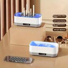 1pc Multi-Function Cleaning Machine, Makeup Brush Cleaner, Glasses Cleaning Box, USB Rechargeable, Small Household Large Capacity Denture & Jewelry Cleaner, Multi-Function Vibrating Cleaning Machine, Battery Capacity: 200mAh
