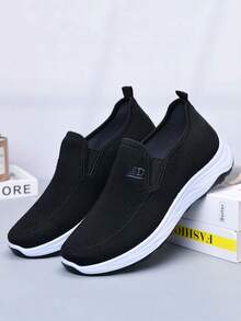 أحذية رياضية كاجوال سهلة الارتداء للرجال، أحذية مريحة ذات نعل ناعم مناسبة للآباء متوسطي العمر والمسنين، مناسبة للقيادة والمشي - الأسود - مشاهدة 5