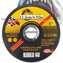 5pcs/10pcs/20pcs/50pcs 5 Inch/125mm Stainless Steel Cutting Discs, 22mm Arbor Hole, 1.2mm Thickness, Metal Grinding Wheels - Black - View 6