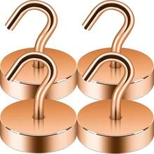 Magnetic Hooks, Cruise Ship Essentials, 120lb+ Heavy Duty Magnetic Hooks For Cruise Cabins, Refrigerator, Grill, Hanging, And Travel |   Extra Strong Must-Haves Magnet Hook,Black - Bronze - View 2