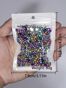 10/20/50/80/120/180g elektroplattierte bunte Mini-Glassteine, ca. 2-7mm Durchmesser, Wohnaccessoires, geeignet zum Dekorieren von Möbeln, Weihnachtsartikeln