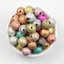 4/6/8/10/12/14/16/20mm Perline rotonde in plastica mista di colori, perline distanziatrici lucide, adatte per la realizzazione di gioielli fai-da-te, bracciali, collane, orecchini, materiali artigianali eleganti, regali per le vacanze, progetti artistici creativi