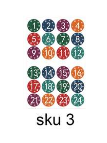 4pcs Red Number Stickers, Christmas Countdown Office & School Supplies Party Gift Seal Sticker - Red - View 33