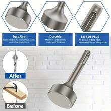 Heavy Duty Steel SDS Plus Hammer Drill Bit Driver - Round Shank Chisel Socket, Suitable For Ground Rod And Metal Drilling, Sturdy Steel Construction, Compatible With Hammer Drill, Essential Work Tool | Tool Design | SDS Plus Compatible - Silver - View 6