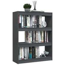 Libreria/divisorio per ambienti Larryhot Grigio 100x30x103 cm Pino massiccio, robusto e durevole, facile da montare, stile decorativo, adatto per riporre soprammobili, statuette, libri, piccoli oggetti, ecc. - Grigio - Visualizzare 5