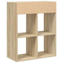Libreria Larryhot in rovere Sonoma 66x31x80 cm Legno ingegnerizzato, resistente e durevole, facile da montare, stile decorativo, adattA, Per riporre soprammobili, statuette, libri, piccoli oggetti, ecc. - Castano - Visualizzare 6