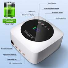 UV LED Nail Lamp, Nail Dryer, Gel Nail Lamp, Rechargeable Nail Lamp With Timer, UV Gel Nail Lamp, Auto Sensor, Professional Portable Nail Curing Light - White, Christmas Gift, Valentine's Day Gift, Halloween Gift - 查看 4