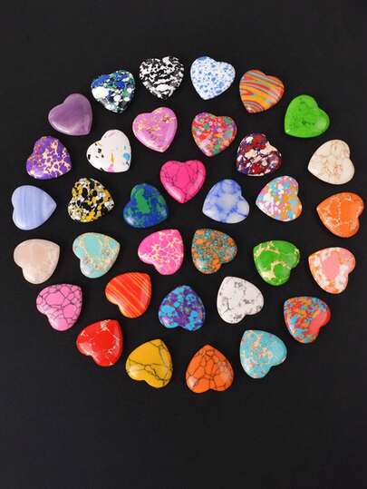 Multicolored Heart-Shaped Crystal, Exciting Heart-Shaped Crystal, Ideal Gemstone Spirit Energy Balance For Love, Meditation, Perfect Gift, DIY Jewelry Decoration, Birthday Gift Decorative Piece (Random Colors)