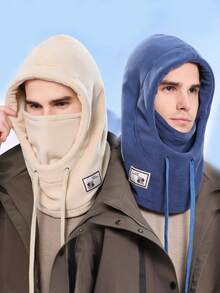 1pc Unisex Fleece Windproof Face Mask, Outdoor Warm Balaclava Hat For Winter, Cycling, Skiing