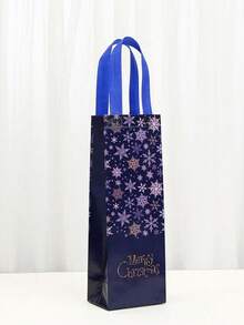 6pcs Christmas Wine Gift Bags With Handles, Reusable Thick Christmas Wine Bottle Wrapping Paper Bags, Perfect Holiday Birthday Party Bags For Wine, Champagne, Whiskey, Christmas Gifts, Home Decoration, Assorted Colors And Styles