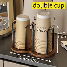 1 pieza Soporte ergonómico para taza de café, organizador de cocina para el hogar para tazas, vasos, adecuado para el hogar, cafetería, oficina, hotel, organizador decorativo y funcional para tazas/vasos de papel/tazas y viajes
