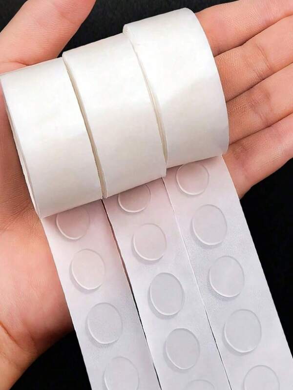100/300/500/1000 Stücke, transparente Punktklebefolie, 100 Punkte pro Rolle. Ablösbare doppelseitige Klebebandpunkte, 12 mm Durchmesser, geeignet zum Bekleben von kleinen Haushaltswaren, für Partys, Hochzeiten, Ballon-Dekorationen und Ballon-Zubehör