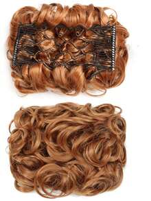 Women's Messy Bun Hair Scrunchie, Brown Curly Bun Hair Piece With Comb, Synthetic Fluffy Updo Hair Extension, With Stretchy Comb, Suitable For Daily Wear - Multicolor - View 10