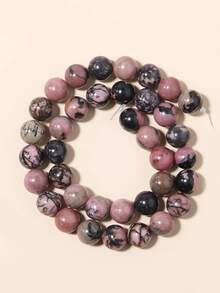 Cuentas de piedras naturales, cuentas sueltas de obsidiana, jade birmano, ojo de tigre, redondas y lisas, piedras preciosas de curación de energía para hacer joyas, pulseras y collares DIY